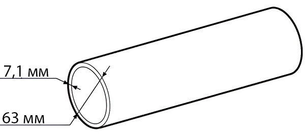 Труба ПНД техническая SDR9 d63х7,1 тип ОТ