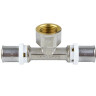Тройник латунный Aquasfera 8011 DN 15x16.4 PN 16 резьба - 1/2'', покрытие - никель, резьбовой ВР/пресс, 8011-01 1