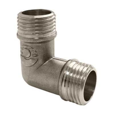 Угольник 90 градусов VALFEX VF.093 НР 1/2" Ду 15 Ру 40 никелированный латунный