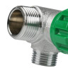 Коллектор распределительный FAR FK 3824 4 отвода ВР-НР 3/4"х1/2" DN 20 PN 16 с регулирующими клапанами плоское уплотнение 3
