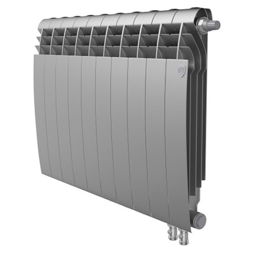 Радиатор биметаллический Royal Thermo BiLiner 500 V (10 секций) Silver Satin 1