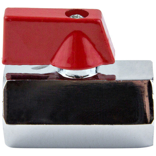 Кран шаровой латунный Aquasfera "МИНИ" 1030 DN 15 PN 10 резьба - 1/2'', покрытие - никель, неполнопроходной резьбовой ВР-ВР, ручка-флажок красная 1030-01