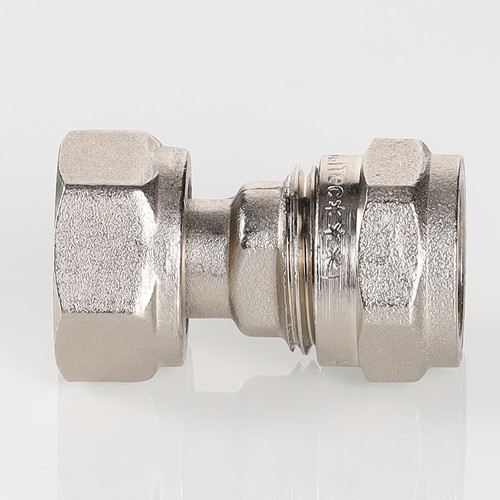 Переходник VALTEC VTm.322 ВР 1/2" DN 16x15 PN 10 с накидной гайкой латунный никелированный 3