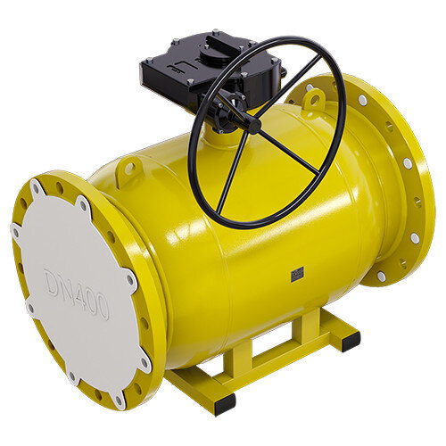 Кран шаровой газовый ALSO КШ.Ф.П.GAS.250.16-01 Ду 250 Ру 16 с редуктором полнопроходный фланцевый