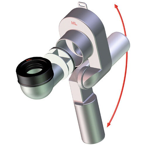 Сифон для писсуаров с вертикальным выпуском HL431/50 DN50 с поворотным шарниром
