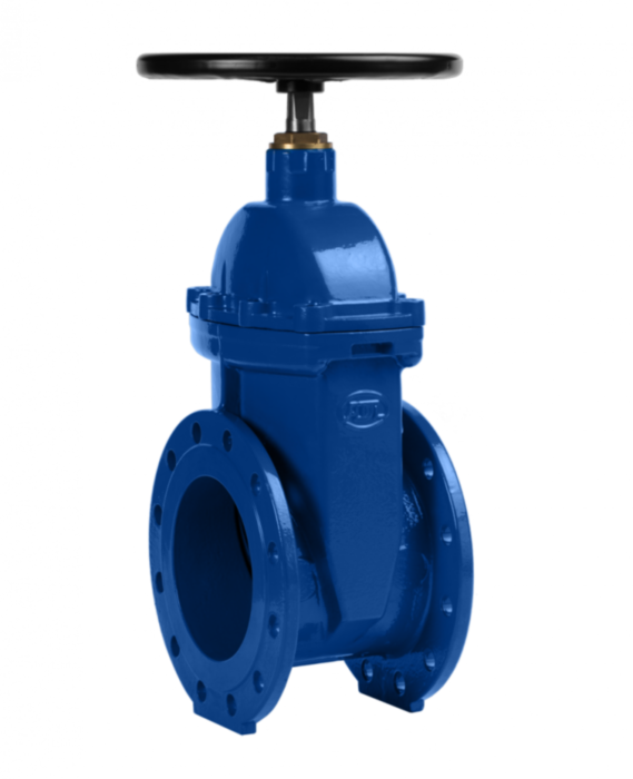 Задвижка ГРАНАР KR11 Ду 600 Ру 10 фланцевая клиновая чугунная под штурвал с обрезиненным клином KR11.02.600.10 Ф/Ф