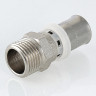 Переходник VALTEC VTm.201 НР 1/2" DN 20x15 PN 10 латунный никелированный 4