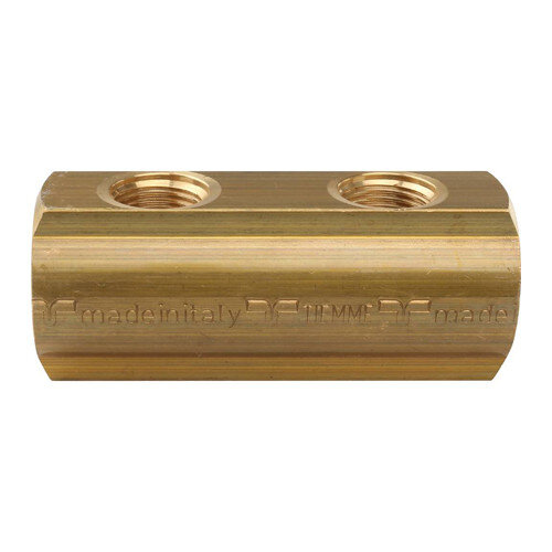 Коллектор распределительный Tiemme 1970011 2 выхода ВР 1"х1/2" DN 25 PN 16 без регулировки