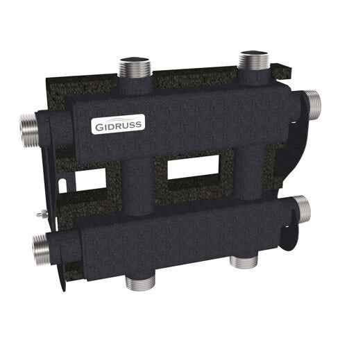 Коллектор распределительный GIDRUSS MK-60-3DU.EPP 3-х контурный НР 1" Ду 25 Ру 6 модульный в термоизоляции