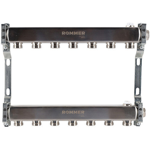 Коллектор ROMMER для радиаторной разводки 7 выходов