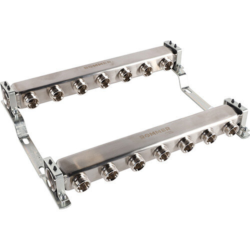 Коллектор ROMMER для радиаторной разводки 7 выходов