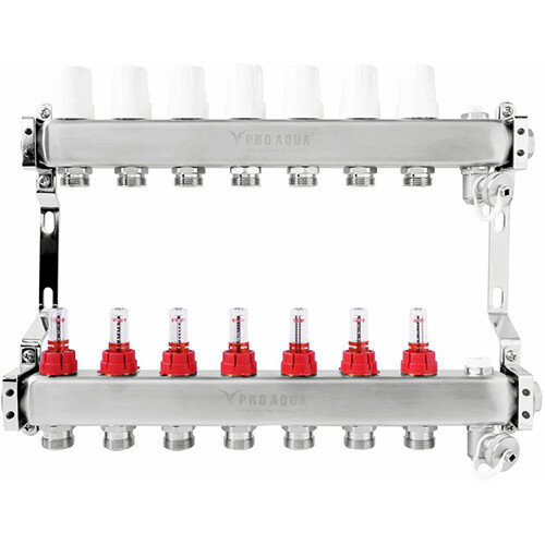 Коллекторная группа Pro Aqua 7 выходов с расходомерами