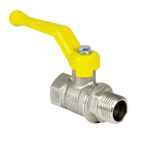 Кран шаровый VALFEX STANDART VF.272 ВР-НР 1/2" Ду 15 Ру 40 газовый никелированный латунный