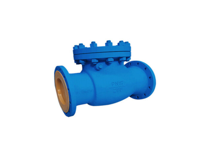 Клапан обратный 19нж76нж Ду 200 Ру 16 поворотный фланцевый