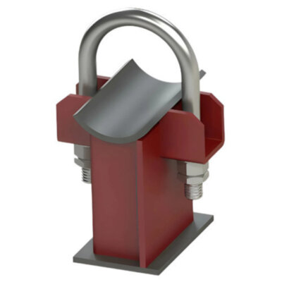 Опора Дн 76 02 ОСТ 108.275.27-80 неподвижная однохомутовая коррозионностойкая сталь, АЭС