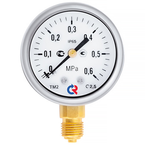 Манометр РОСМА ТМ-320Р.00 (0...1 кгс/см2) Дкорп=63мм кл. 1,5 M12x1,5 виброустойчивый (готовый к гидрозаполнению) радиальный УТ-00050028