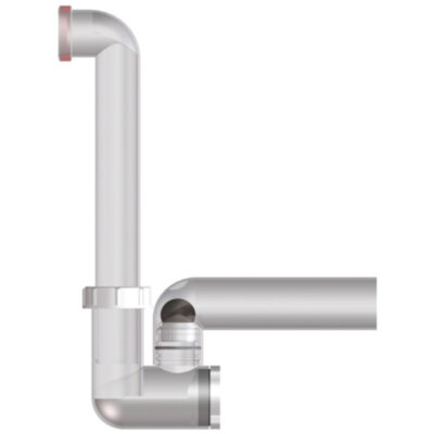 Сифон для кондиционеров прозрачный HL136NT DN40 с прочисткой, с запахозапирающим устройством