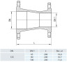 Переход фланцевый HAWLE 8550 DN 125-100 PN 16 3