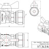 Кран шаровой VALTEC Ду16 Ру25 с обжимным соединением VT.343.N.1616 4