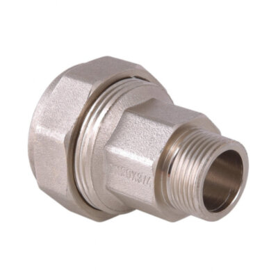 Латунный фитинг VALTEC 1/2" с переходом на наружную резьбу для стальных труб VTr.801.N.0404