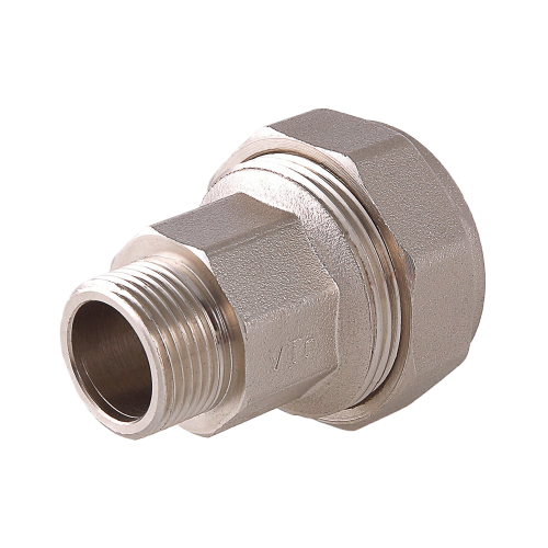 Латунный фитинг VALTEC 1/2" с переходом на наружную резьбу для стальных труб VTr.801.N.0404