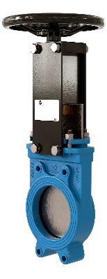 Задвижка шиберная VALSTOK VA-013-01-HW(N)-NBR Ду 300 Ру 6 односторонняя чугунная межфланцевая штурвал с невыдвижным штоком