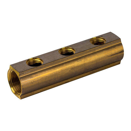 Коллектор распределительный Luxor CD 457 3 выхода ВР 1"х1/2" DN 25 PN 10 без регулировки