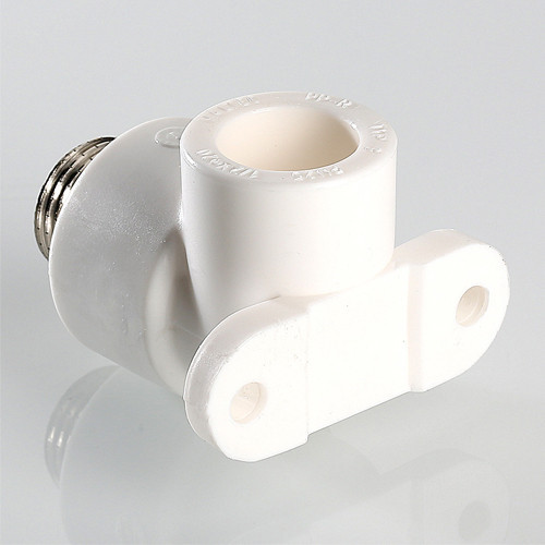 Угольник 90 градусов VALTEC VTp.755 НР 1/2" DN 20x15 PN 25 с креплением полипропиленовый комбинированный 4