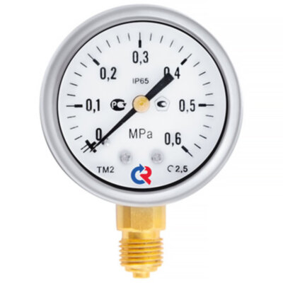 Манометр РОСМА ТМ-220Р.00 (0...0,25 МПа) Дкорп=50мм кл. 2,5 G1/4" виброустойчивый (готовый к гидрозаполнению) радиальный УТ-00052242