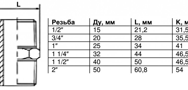 Ниппель Benarmo DN 40 PN 16 (1 1/2") НР 2