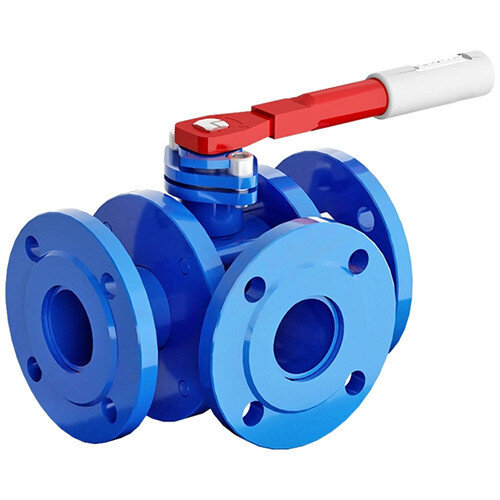 Кран шаровой трехходовой Маршал 11с67п ТГ СФ.00.1 DN 50 PN 40 полнопроходной фланцевый