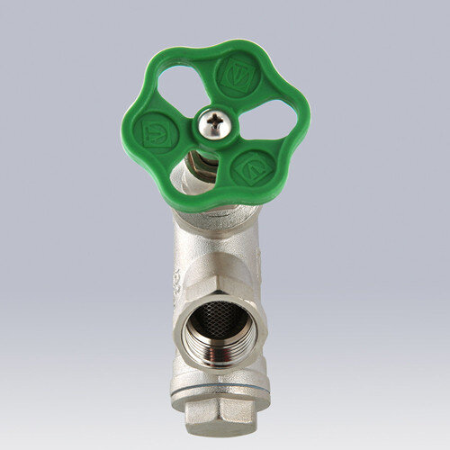 Клапан запорно-регулирующий VALTEC VT.053 3/4" DN 20 PN 16 с косым фильтром прямоточный латунный