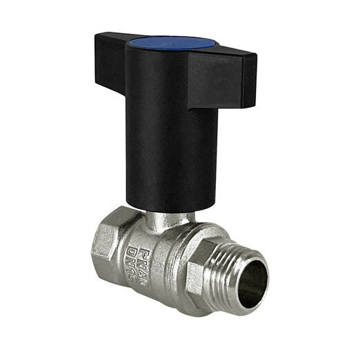 Кран шаровый VALFEX STANDART VF.236 ВР-НР 1/2" Ду 15 Ру 40 с синей ручкой никелированный латунный