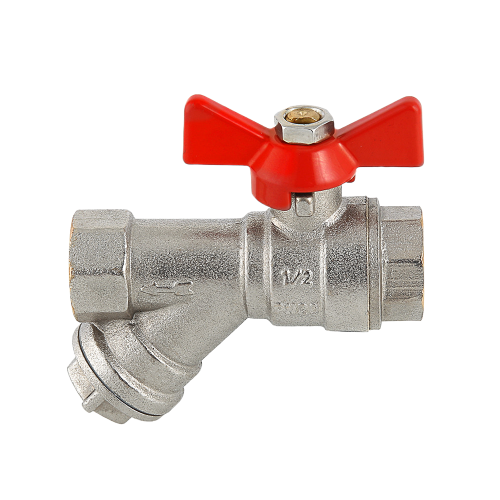 Кран шаровой VALTEC COMBI 1/2" Ду15 Ру16 со встроенным фильтром VT.293.N.04