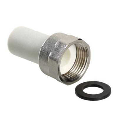 Штуцер VALTEC VTp.722 ВР 1" DN 25 PN 25 с накидной гайкой полипропиленовый комбинированный