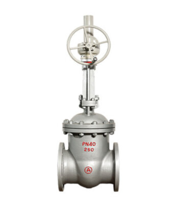 Задвижка 30нж515нж Ду200 Ру 40 нержавеющая с редуктором