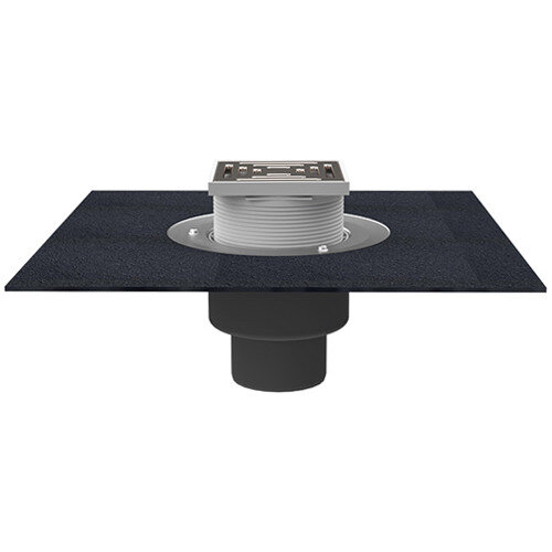 Кровельная воронка HL62BH/1 DN 110 стандарт с гидроизоляционным полимербитумным полотном для плоской эксплуатируемой кровли