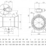Кран шаровой NAVAL 285504 DN 800 PN 25 стальной стандартнопроходный фланцевый с редуктором 2