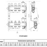 Коллекторная группа VALFEX VF.587.06012 12-ти контурный ВР-НР 1"x3/4" DN 25 PN 10 с дренажными кранами и регулирующими, балансировочными клапанами 2