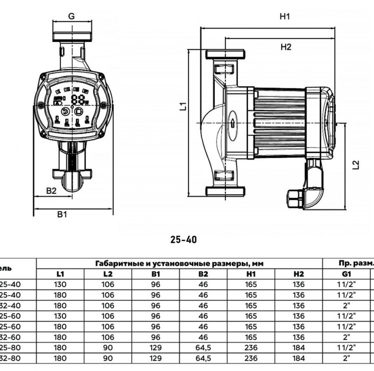 Насос циркуляционный VALFEX ALPHA 25-40 DN 25 PN 10 энергоэффективный с теплоизоляцией 2
