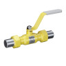 Кран шаровой цельносварной LD КШ.Ц.Ш.GAS.015.040.Н/П.02 Ду 15 Ру 40 стальной неполнопроходный штуцерный 1