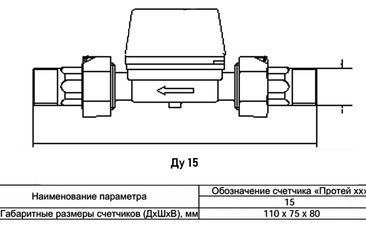 Счётчик воды НОРМА ИС Протей 15 Ду 15 Ру 16 с радиомодулем универсальный 2