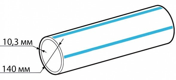 Труба ПНД 140х10,3 SDR 13,6 ПЭ 100 ГОСТ 18599-2001 питьевая