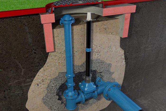 Гидрант пожарный подземный AVK 35/72 H=2500мм