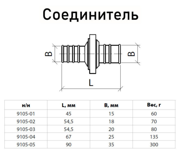 Соединитель для шланга латунный Aquasfera 9105 DN 30 PN 25 разъёмный, 9105-05