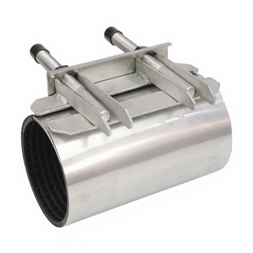 Ремонтный хомут односторонний Benarmo 7061 DN 100 (108-118 мм) PN 16 L=200 мм с замком нержавеющая сталь