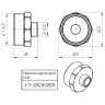 Латунный ниппель VALTEC 1 1/2" х 1/2" переходной VTr.580.N.0804 5