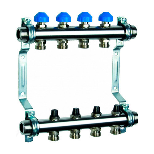 Коллекторная группа Watts HKV 2010-VA 4-х контурный НР 1"x3/4" DN 25 PN 6 с регулирующими клапанами 1