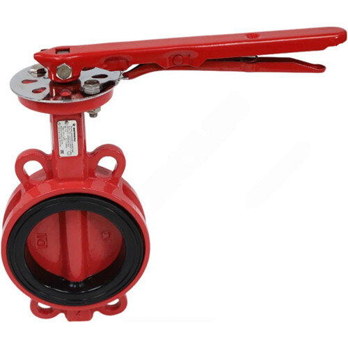 Затвор дисковый чугунный Benarmo FBV DN 100 PN 16 поворотный межфланцевый с рукояткой EURO