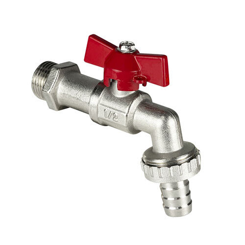 Кран шаровый VALFEX VF.436 НР 1/2" Ду 15 Ру 16 водоразборный никелированный латунный